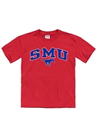 SMU Mustangs Youth Red Big Logo Short Sleeve T-Shirt