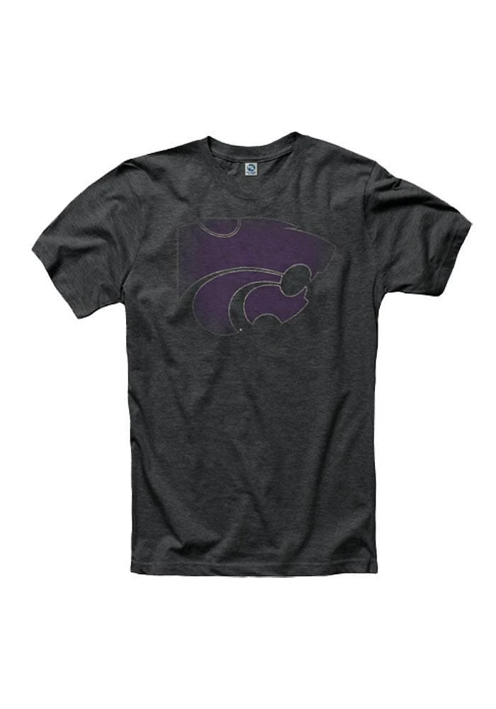 K-State Wildcats Black Fade Out Short Sleeve T Shirt