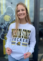 Wichita State Shockers White Stripes Long Sleeve T Shirt
