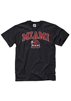 Miami RedHawks Black Arch Logo Short Sleeve T Shirt