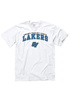 Grand Valley State Lakers White Arch Logo Short Sleeve T Shirt