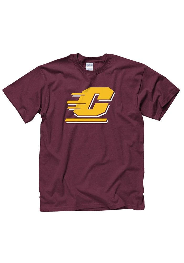 Central Michigan Chippewas Maroon Big Logo Short Sleeve T Shirt