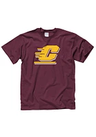 Central Michigan Chippewas Maroon Big Logo Short Sleeve T Shirt