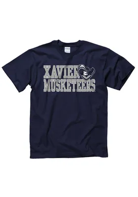 Xavier Musketeers Navy Blue Slogan Short Sleeve T Shirt