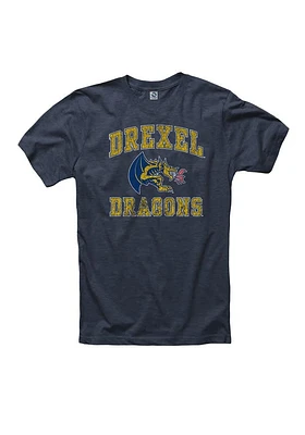 Drexel Dragons Navy Blue No1 Design Short Sleeve T Shirt