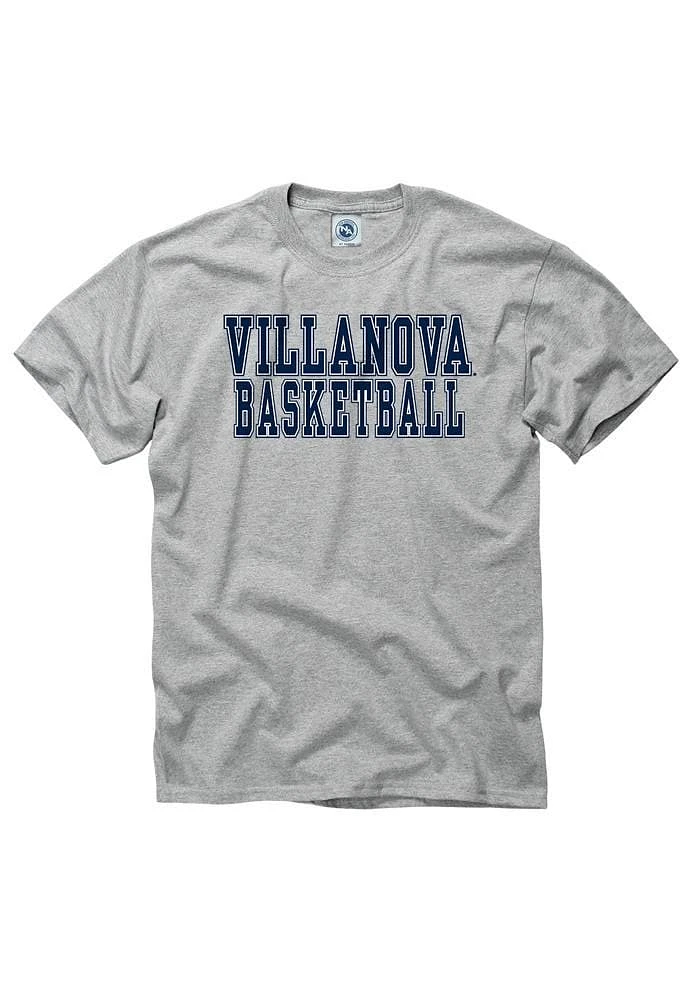 Villanova Wildcats Grey Basketball Short Sleeve T Shirt