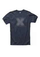 Xavier Musketeers Navy Blue Fade Out Short Sleeve T Shirt