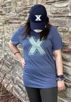 Xavier Musketeers Navy Blue Fade Out Short Sleeve T Shirt