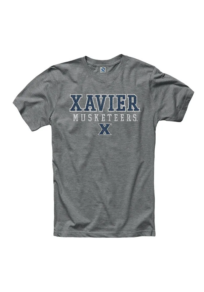 Xavier Musketeers Grey Wornout Short Sleeve T Shirt