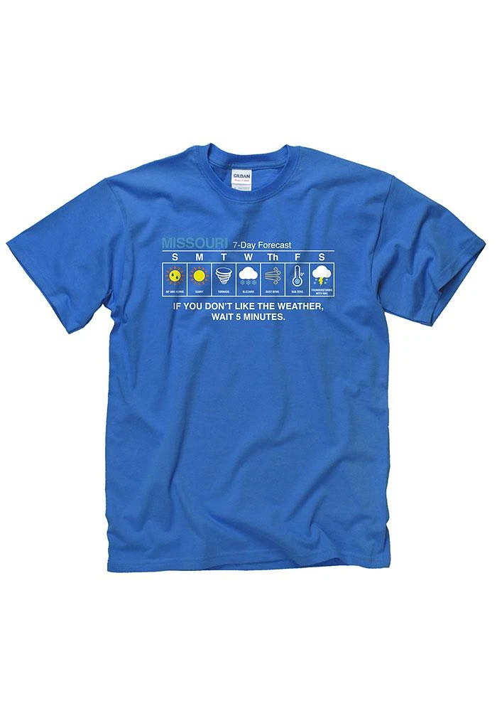 Missouri Blue Weather Short Sleeve T Shirt