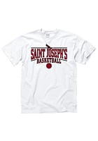 Saint Josephs Hawks White Linked BB Short Sleeve T Shirt
