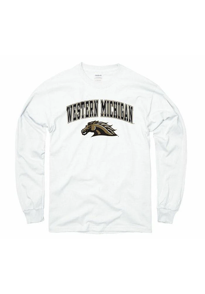 Western Michigan Broncos White Arch Long Sleeve T Shirt