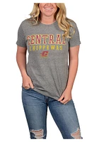 Central Michigan Chippewas Grey Worn out Short Sleeve T Shirt