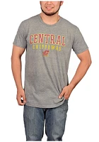 Central Michigan Chippewas Grey Worn out Short Sleeve T Shirt