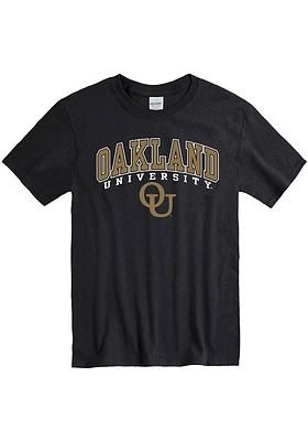 Oakland University Golden Grizzlies Arch Mascot Short Sleeve T Shirt