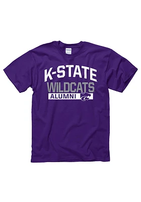 K-State Wildcats Purple Stacked Alumni Short Sleeve T Shirt