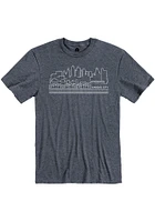 Kansas City Navy Blue KC Skyline Tee Short Sleeve Fashion T Shirt
