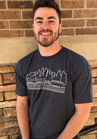 Kansas City Navy Blue KC Skyline Tee Short Sleeve Fashion T Shirt