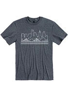 Philadelphia Navy Blue Skyline Tee Short Sleeve Fashion T Shirt