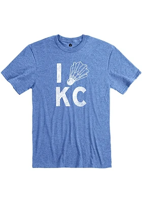 Rally Kansas City Blue Screen Print Short Sleeve Fashion T Shirt