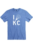 Rally Kansas City Blue Screen Print Short Sleeve Fashion T Shirt