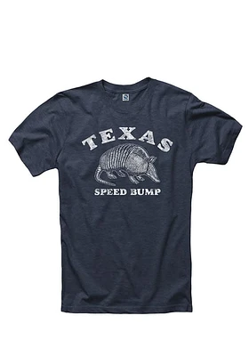 Rally Texas Navy Blue Speed Bump Short Sleeve Fashion T Shirt