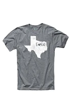 Texas Grey Screen Print Short Sleeve T Shirt