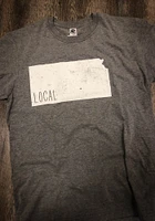 Kansas Grey Screen Print Short Sleeve Fashion T Shirt