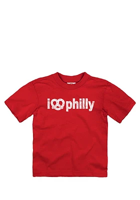 Philadelphia Toddler Red I Pretzel Philly Short Sleeve T-Shirt