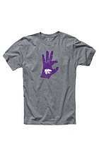K-State Wildcats Grey Hand Sign Short Sleeve T Shirt