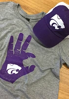 K-State Wildcats Grey Hand Sign Short Sleeve T Shirt