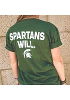 Michigan State Spartans Green Who Will Short Sleeve T Shirt
