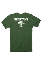 Michigan State Spartans Green Who Will Short Sleeve T Shirt