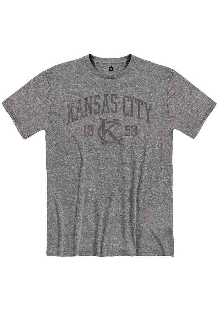 Kansas City Grey Arch Establish Date Logo Tee Short Sleeve Fashion T Shirt