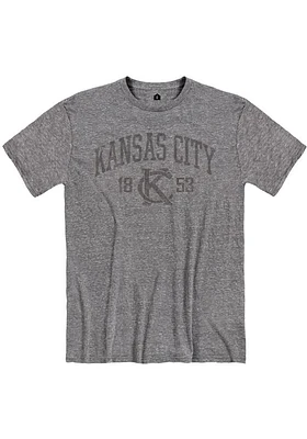 Kansas City Grey Arch Establish Date Logo Tee Short Sleeve Fashion T Shirt