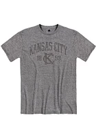 Kansas City Grey Arch Establish Date Logo Tee Short Sleeve Fashion T Shirt