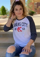 Kansas City White Arch Establish Date Logo Tee Long Sleeve Fashion T Shirt