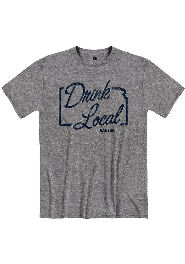 Rally Kansas Grey Drink Local Tee Short Sleeve Fashion T Shirt