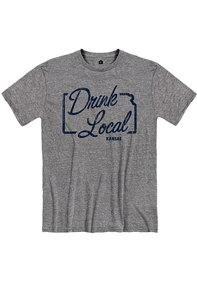 Rally Kansas Grey Drink Local Tee Short Sleeve Fashion T Shirt
