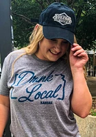 Rally Kansas Grey Drink Local Tee Short Sleeve Fashion T Shirt