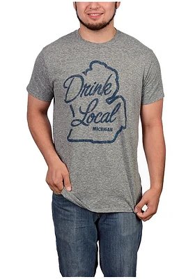 Michigan Grey Drink Local Tee Short Sleeve Fashion T Shirt