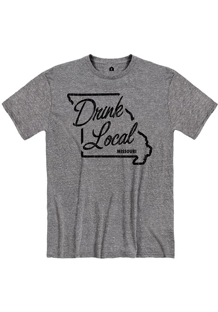Rally Missouri Grey Drink Local Tee Short Sleeve Fashion T Shirt