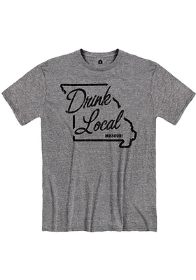Rally Missouri Grey Drink Local Tee Short Sleeve Fashion T Shirt