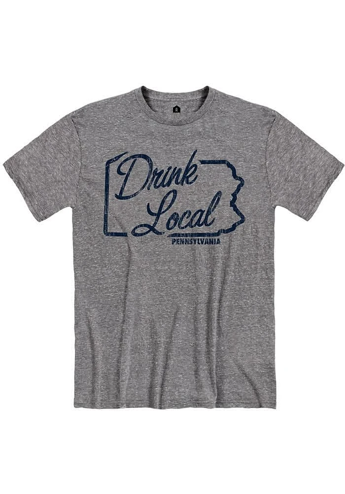 Rally Pennsylvania Grey Drink Local Short Sleeve Fashion T Shirt