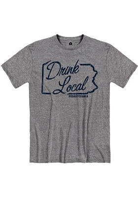 Rally Pennsylvania Grey Drink Local Short Sleeve Fashion T Shirt