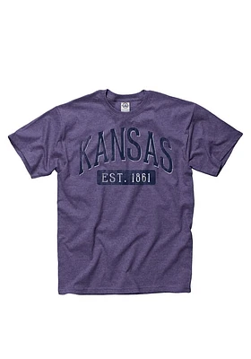 Kansas Purple Establish Date Arch Short Sleeve T Shirt