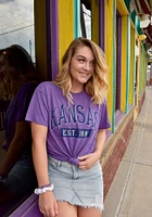 Kansas Purple Establish Date Arch Short Sleeve T Shirt