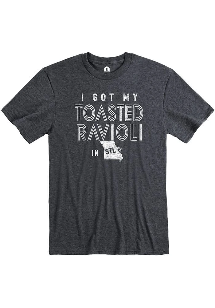 St Louis Dark Grey Toasted Ravioli Short Sleeve Fashion T Shirt