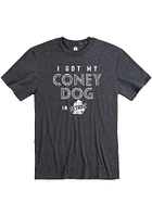 Rally Detroit Dark Grey Coney Dog Short Sleeve Fashion T Shirt