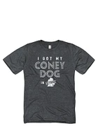 Rally Detroit Dark Grey Coney Dog Short Sleeve Fashion T Shirt
